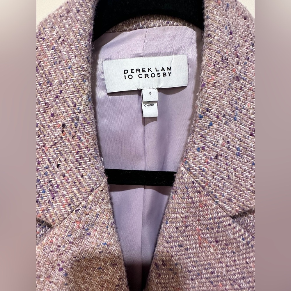 Derek Lam Light Pink Tweed Blazer Noah single breasted - Picture 2 of 7